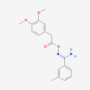 molecular formula C18H20N2O4 B5859184 N'-{[(3,4-dimethoxyphenyl)acetyl]oxy}-3-methylbenzenecarboximidamide 