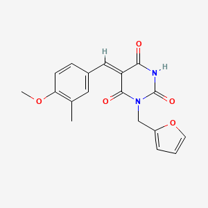 1-(2-furylmethyl)-5-(4-methoxy-3-methylbenzylidene)-2,4,6(1H,3H,5H)-pyrimidinetrione