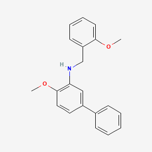 molecular formula C21H21NO2 B5859210 (2-methoxybenzyl)(4-methoxy-3-biphenylyl)amine 