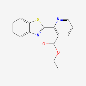 molecular formula C15H12N2O2S B5859218 ethyl 2-(1,3-benzothiazol-2-yl)nicotinate 