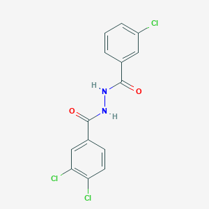 molecular formula C14H9Cl3N2O2 B5859223 3,4-dichloro-N'-(3-chlorobenzoyl)benzohydrazide 