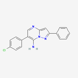 molecular formula C18H13ClN4 B5859229 6-(4-chlorophenyl)-2-phenylpyrazolo[1,5-a]pyrimidin-7-amine 
