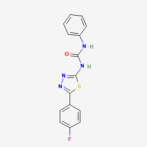 molecular formula C15H11FN4OS B5859231 N-[5-(4-fluorophenyl)-1,3,4-thiadiazol-2-yl]-N'-phenylurea CAS No. 5667-30-1