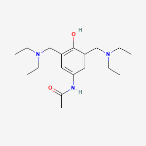 molecular formula C18H31N3O2 B585924 N-[3,5-Bis[(diethylamino)methyl]-4-hydroxyphenyl]acetamide CAS No. 81080-09-3
