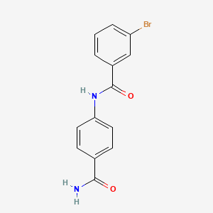 molecular formula C14H11BrN2O2 B5859255 N-[4-(aminocarbonyl)phenyl]-3-bromobenzamide 