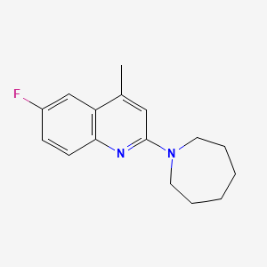 molecular formula C16H19FN2 B5859261 2-(1-azepanyl)-6-fluoro-4-methylquinoline 