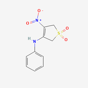molecular formula C10H10N2O4S B5859269 (4-nitro-1,1-dioxido-2,5-dihydro-3-thienyl)phenylamine 