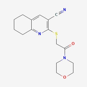 2-{[2-(4-morpholinyl)-2-oxoethyl]thio}-5,6,7,8-tetrahydro-3-quinolinecarbonitrile