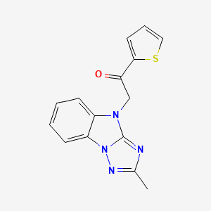 molecular formula C15H12N4OS B5859279 2-(2-methyl-4H-[1,2,4]triazolo[1,5-a]benzimidazol-4-yl)-1-(2-thienyl)ethanone 
