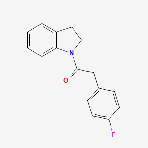 molecular formula C16H14FNO B5859295 1-[(4-fluorophenyl)acetyl]indoline 