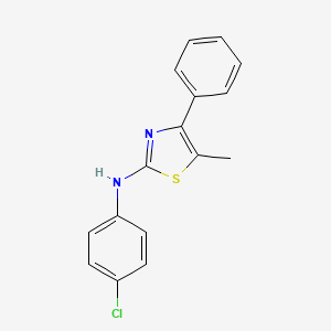 molecular formula C16H13ClN2S B5859306 N-(4-chlorophenyl)-5-methyl-4-phenyl-1,3-thiazol-2-amine CAS No. 6404-16-6