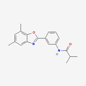 molecular formula C19H20N2O2 B5859308 N-[3-(5,7-dimethyl-1,3-benzoxazol-2-yl)phenyl]-2-methylpropanamide 
