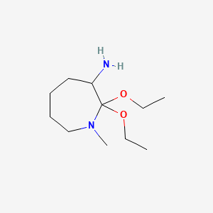 2,2-Diethoxy-1-methylazepan-3-amine