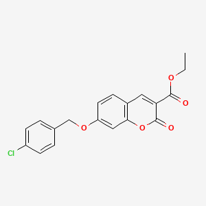 molecular formula C19H15ClO5 B5859314 ethyl 7-[(4-chlorobenzyl)oxy]-2-oxo-2H-chromene-3-carboxylate 