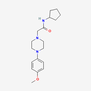 molecular formula C18H27N3O2 B5859328 N-cyclopentyl-2-[4-(4-methoxyphenyl)-1-piperazinyl]acetamide 