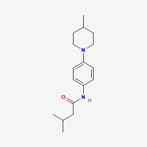 molecular formula C17H26N2O B5859346 3-methyl-N-[4-(4-methyl-1-piperidinyl)phenyl]butanamide 
