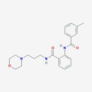 molecular formula C22H27N3O3 B5859349 2-[(3-methylbenzoyl)amino]-N-[3-(4-morpholinyl)propyl]benzamide 
