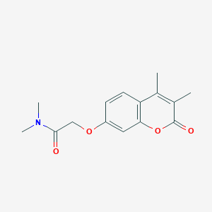 molecular formula C15H17NO4 B5859385 2-[(3,4-dimethyl-2-oxo-2H-chromen-7-yl)oxy]-N,N-dimethylacetamide 