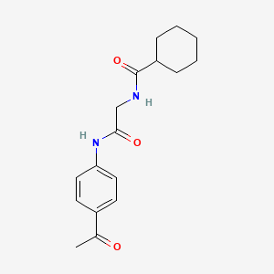 molecular formula C17H22N2O3 B5859405 N-{2-[(4-acetylphenyl)amino]-2-oxoethyl}cyclohexanecarboxamide 