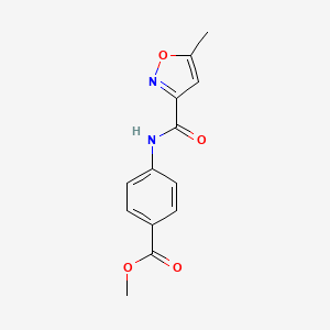 molecular formula C13H12N2O4 B5859412 methyl 4-{[(5-methyl-3-isoxazolyl)carbonyl]amino}benzoate 