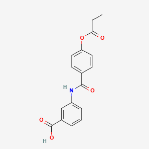 molecular formula C17H15NO5 B5859422 3-{[4-(propionyloxy)benzoyl]amino}benzoic acid 