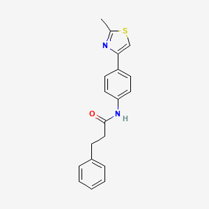 molecular formula C19H18N2OS B5859432 N-[4-(2-methyl-1,3-thiazol-4-yl)phenyl]-3-phenylpropanamide 