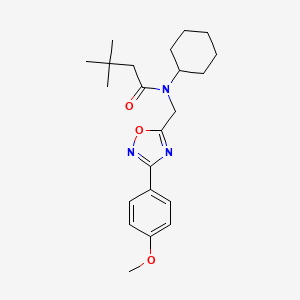 N-cyclohexyl-N-{[3-(4-methoxyphenyl)-1,2,4-oxadiazol-5-yl]methyl}-3,3-dimethylbutanamide
