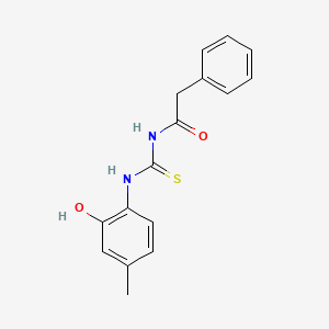 molecular formula C16H16N2O2S B5859449 N-{[(2-hydroxy-4-methylphenyl)amino]carbonothioyl}-2-phenylacetamide 