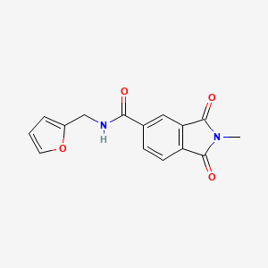 molecular formula C15H12N2O4 B5859458 N-(2-furylmethyl)-2-methyl-1,3-dioxo-5-isoindolinecarboxamide 