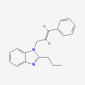 molecular formula C19H20N2 B5859469 1-(3-phenyl-2-propen-1-yl)-2-propyl-1H-benzimidazole 