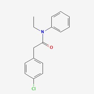 molecular formula C16H16ClNO B5859471 2-(4-chlorophenyl)-N-ethyl-N-phenylacetamide 