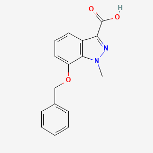 molecular formula C16H14N2O3 B585952 7-(Benzyloxy)-1-methyl-1H-indazole-3-carboxylic acid CAS No. 133841-13-1