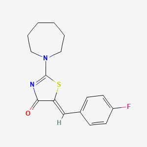 molecular formula C16H17FN2OS B5859520 2-(1-azepanyl)-5-(4-fluorobenzylidene)-1,3-thiazol-4(5H)-one 