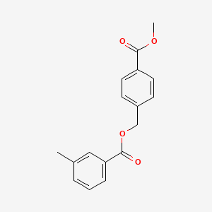 molecular formula C17H16O4 B5859537 4-(methoxycarbonyl)benzyl 3-methylbenzoate 