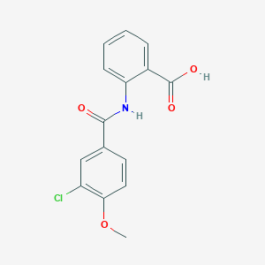 molecular formula C15H12ClNO4 B5859538 2-[(3-chloro-4-methoxybenzoyl)amino]benzoic acid 
