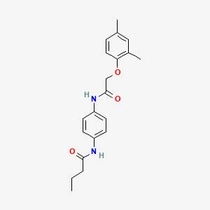 molecular formula C20H24N2O3 B5859545 N-(4-{[2-(2,4-dimethylphenoxy)acetyl]amino}phenyl)butanamide 