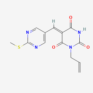 molecular formula C13H12N4O3S B5859555 1-allyl-5-{[2-(methylthio)-5-pyrimidinyl]methylene}-2,4,6(1H,3H,5H)-pyrimidinetrione 