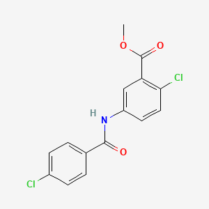 molecular formula C15H11Cl2NO3 B5859561 methyl 2-chloro-5-[(4-chlorobenzoyl)amino]benzoate 