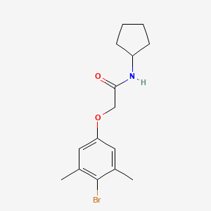 molecular formula C15H20BrNO2 B5859567 2-(4-bromo-3,5-dimethylphenoxy)-N-cyclopentylacetamide 