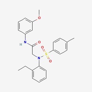 molecular formula C24H26N2O4S B5859574 N~2~-(2-ethylphenyl)-N~1~-(3-methoxyphenyl)-N~2~-[(4-methylphenyl)sulfonyl]glycinamide 