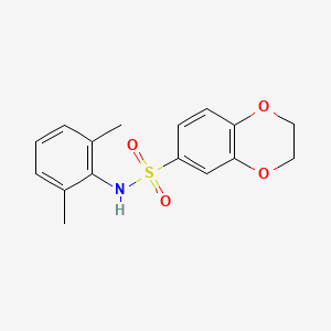 molecular formula C16H17NO4S B5859603 N-(2,6-dimethylphenyl)-2,3-dihydro-1,4-benzodioxine-6-sulfonamide 