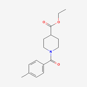 molecular formula C16H21NO3 B5859623 ethyl 1-(4-methylbenzoyl)-4-piperidinecarboxylate 