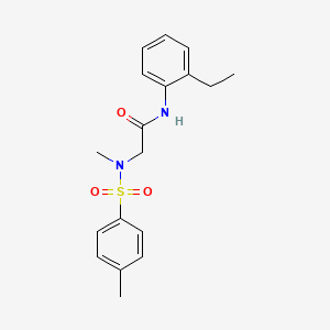 molecular formula C18H22N2O3S B5859642 N~1~-(2-ethylphenyl)-N~2~-methyl-N~2~-[(4-methylphenyl)sulfonyl]glycinamide 