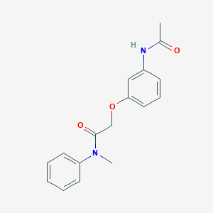 molecular formula C17H18N2O3 B5859707 2-[3-(acetylamino)phenoxy]-N-methyl-N-phenylacetamide 