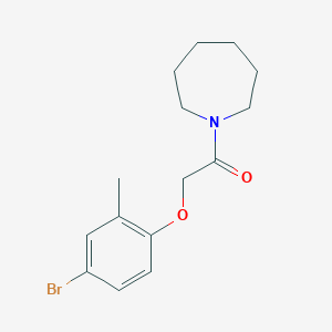 molecular formula C15H20BrNO2 B5859734 1-[(4-bromo-2-methylphenoxy)acetyl]azepane CAS No. 434303-69-2
