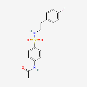 molecular formula C16H17FN2O3S B5859742 N-[4-({[2-(4-fluorophenyl)ethyl]amino}sulfonyl)phenyl]acetamide 