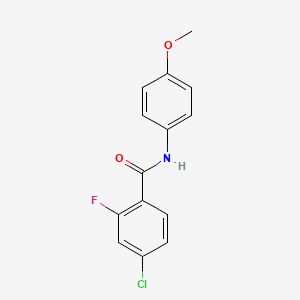 molecular formula C14H11ClFNO2 B5859747 4-chloro-2-fluoro-N-(4-methoxyphenyl)benzamide 