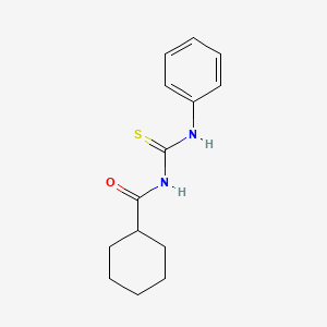 molecular formula C14H18N2OS B5859760 N-(anilinocarbonothioyl)cyclohexanecarboxamide 