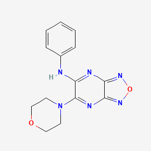 molecular formula C14H14N6O2 B5859765 6-(4-morpholinyl)-N-phenyl[1,2,5]oxadiazolo[3,4-b]pyrazin-5-amine 