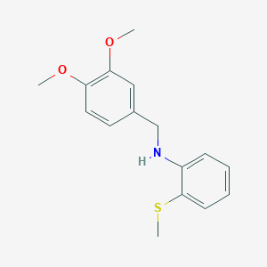 molecular formula C16H19NO2S B5859768 (3,4-dimethoxybenzyl)[2-(methylthio)phenyl]amine 